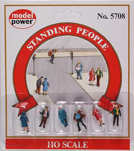 Model Power Mdp5708 Ho Power Standing People - 6 Pieces