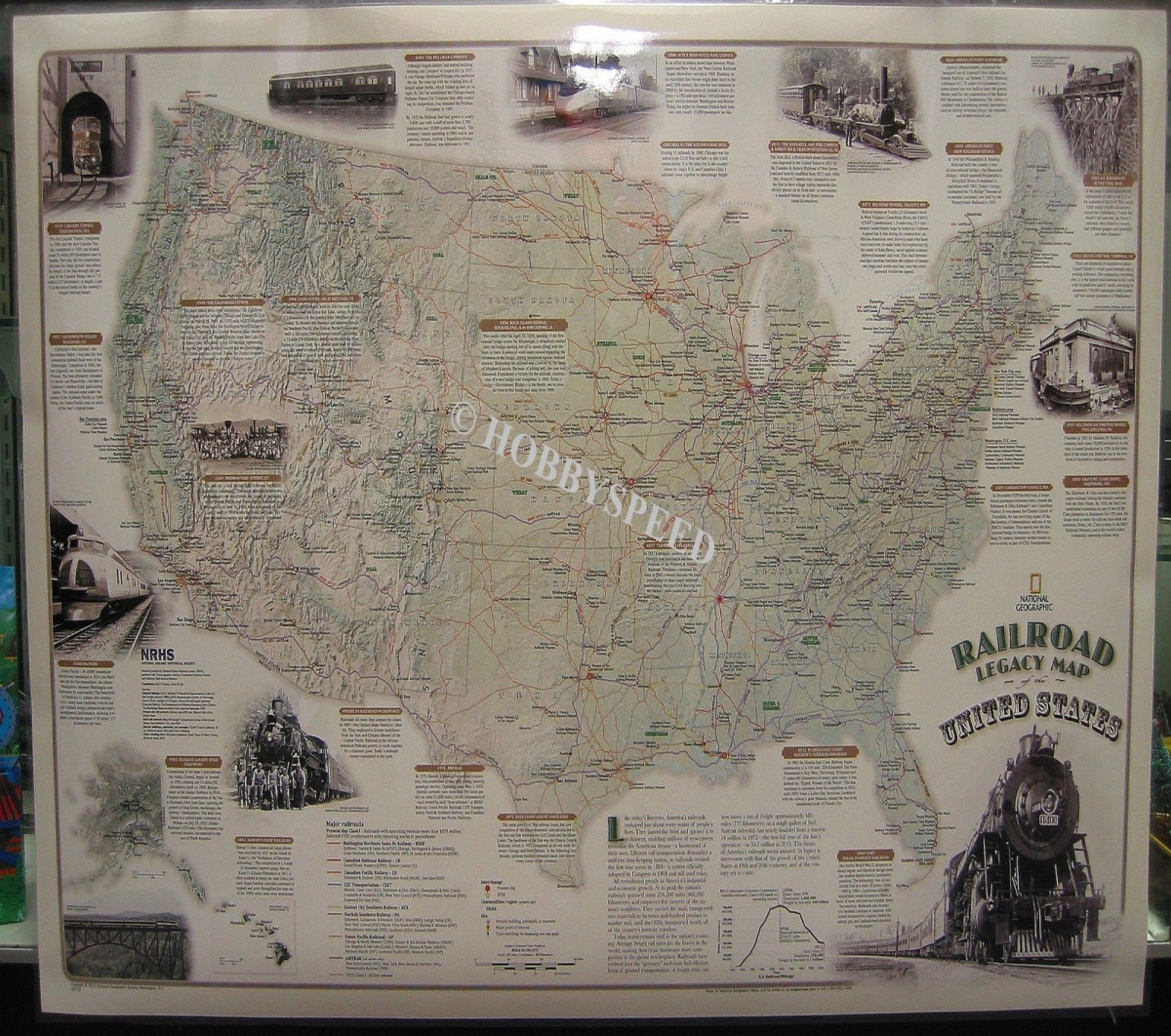 Maps Ngs1020721 Railroad Legacy Map Laminated