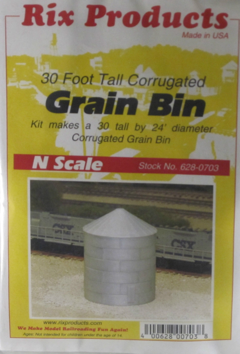Rix703 30 Ft. N Scale - Corrugated Grain Bin Kit