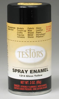 Testors Paints TES1214T Testors Gloss Enamel Spray Paint - Yellow Testors Paints TES1214T Testors Gloss Enamel Spray Paint - Yellow