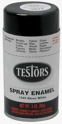 Testors Paints TES1245T Testors Gloss Enamel Spray Paint - White Testors Paints TES1245T Testors Gloss Enamel Spray Paint - White