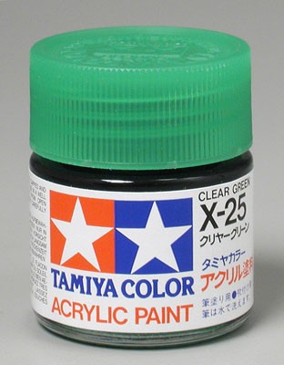 MHYC TAM81025 Tamiya X-25 Arcylic Glass Jar Paint - Clear Green MHYC TAM81025 Tamiya X-25 Arcylic Glass Jar Paint - Clear Green