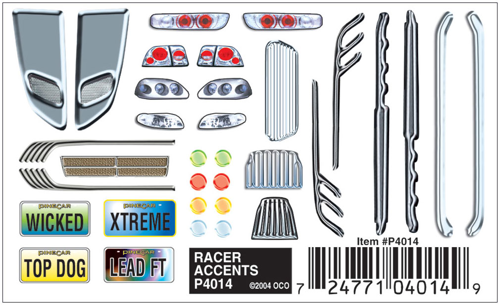 Pinp4014 Racer Accents Dry Transfer Decal
