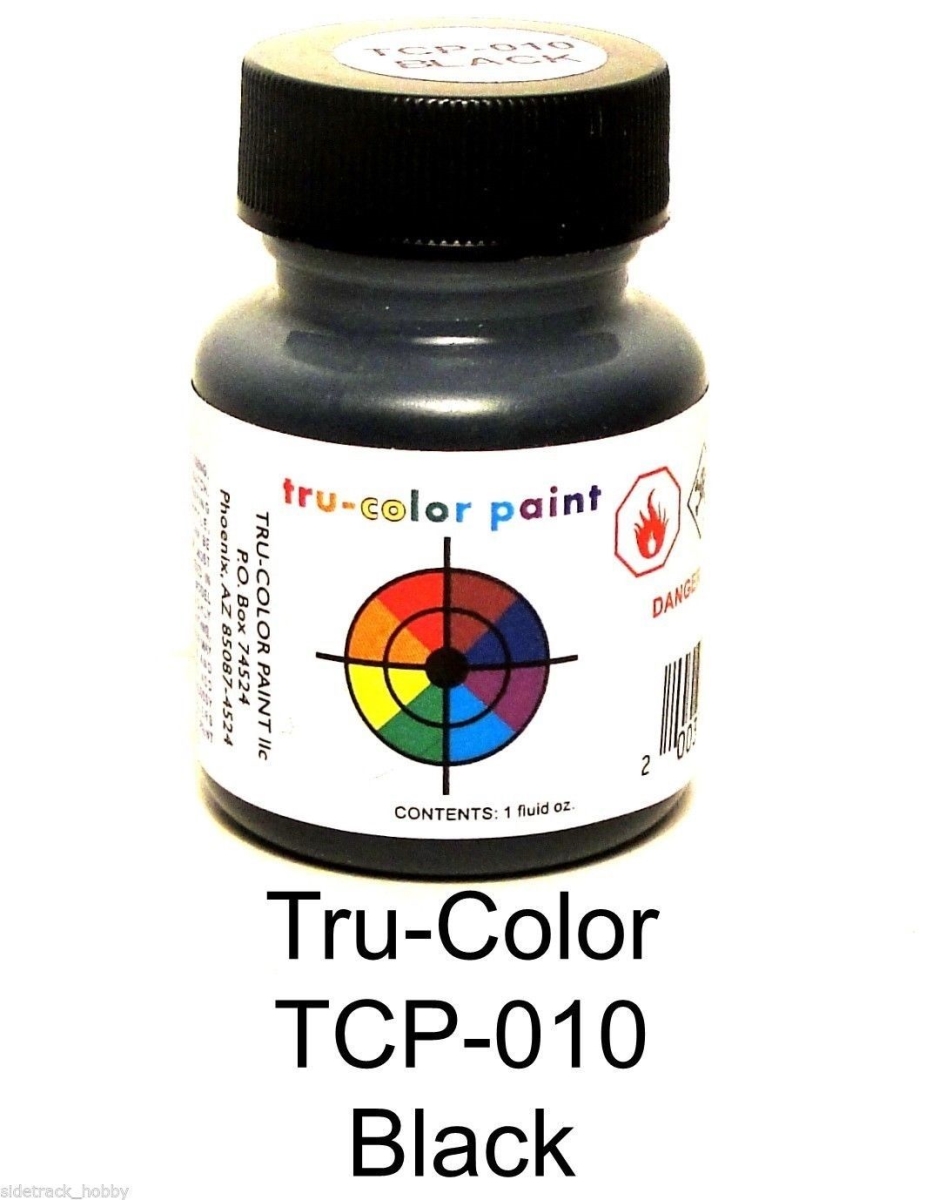 Tru-Color Paint TCP010 1 oz True Color Paint Bottle - Black Tru-Color Paint TCP010 1 oz True Color Paint Bottle - Black