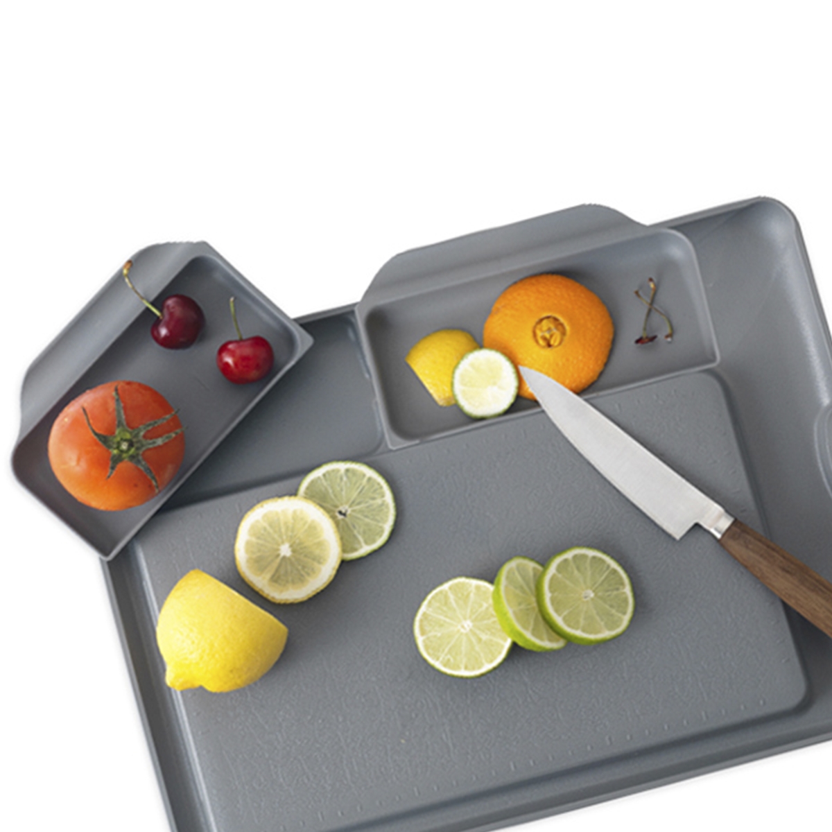 Jmg-b200s Non-slip Top Side Removable Compartments With Grooves & Serving Tray, Gray