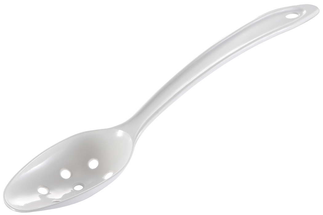 1700bulk Wh 11 In. Nylon Spoon - Perforated White, Pack Of 350