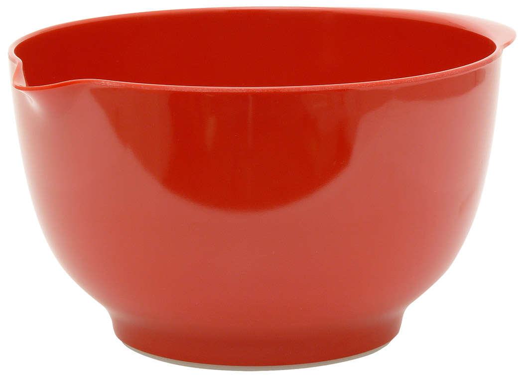 3 Litre Melamine Mixing Bowl - Red, Pack Of 6