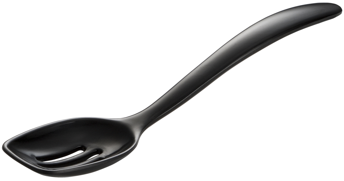 7.5 In. Melamine Mini Slotted Spoon - Black, Pack Of 200