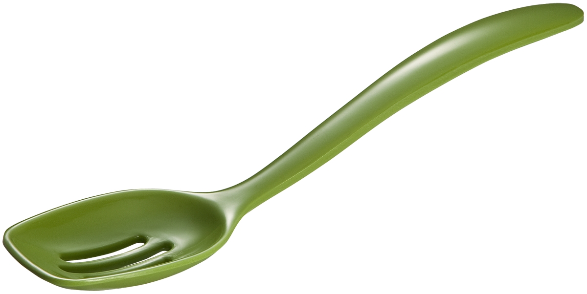 9516gr 7.5 In. Melamine Mini Slotted Spoon - Green, Pack Of 200
