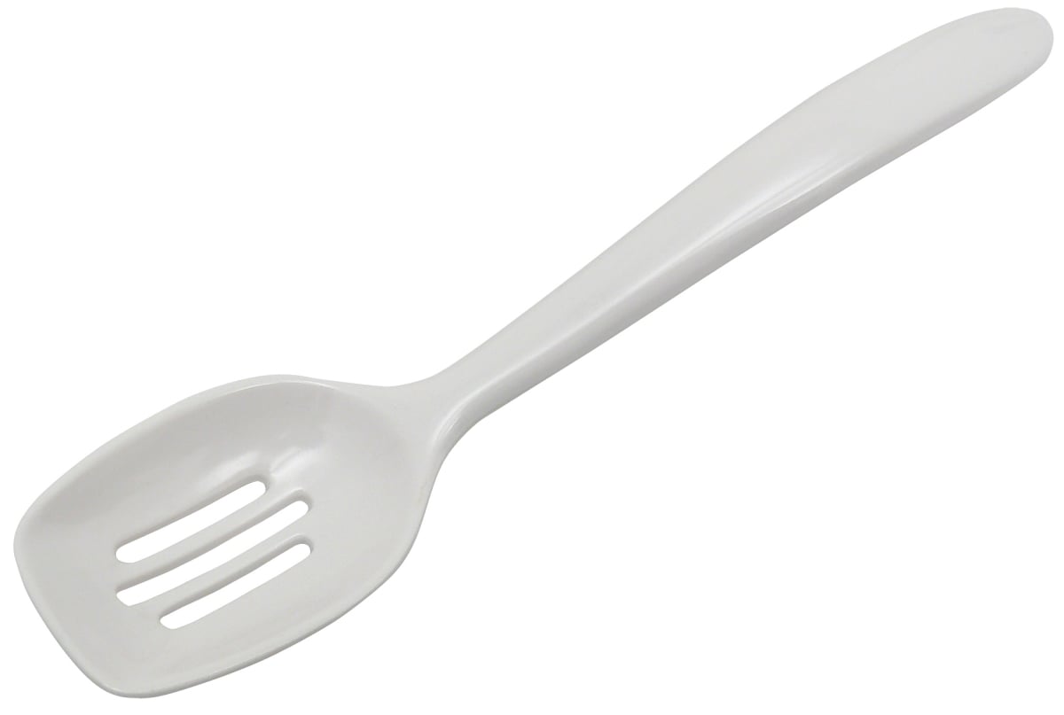 7.5 In. Melamine Mini Slotted Spoon - White, Pack Of 200