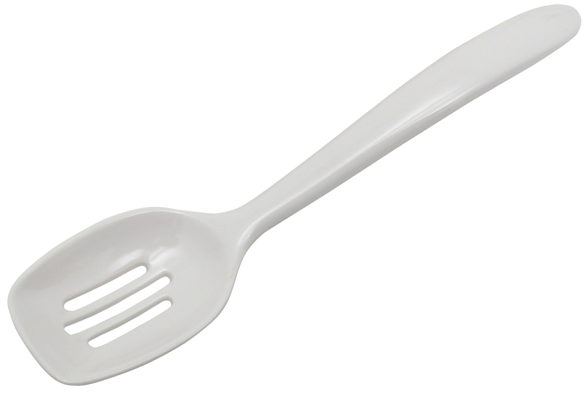 7.5 In. Melamine Mini Slotted Spoon - White, Pack Of 200