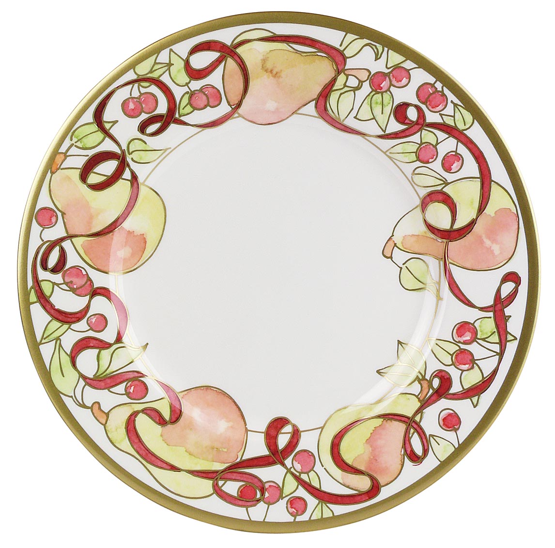 7.5 In. Berries, Pears Holiday Dessert & Salad Plate, Pack Of 24