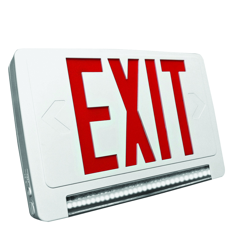 Howard Lighting Hl03302rw-sdt Exit Sign Emergency Combo Lightpipe With White Case & Double Face Red Letters