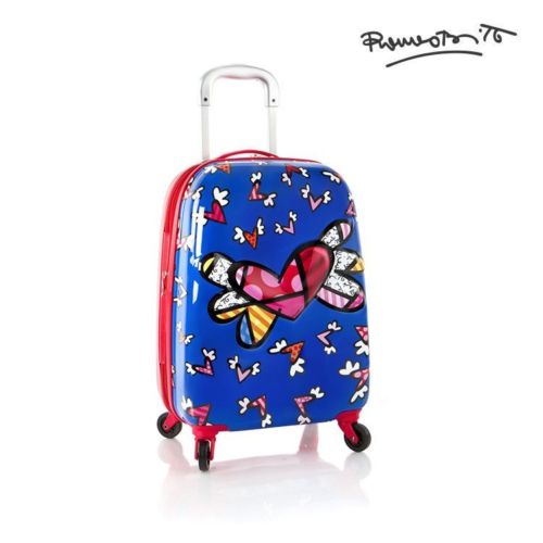 16152-6935-00 Britto Tween 3d Pop Up Spinner Luggage Heart With Wings - Multi Color