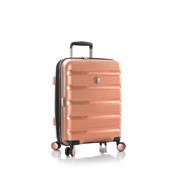 10107-0131-21 21 In. Metallix Suitcase, Rose Gold