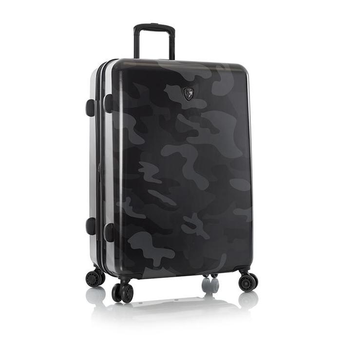 13119-3045-30 30 In. Camo Fashion Spinner Suitcase, Black