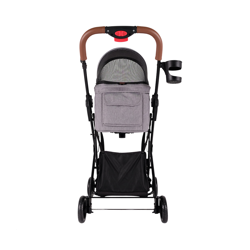 Picture of Ibiyaya FS2011-GS Travois Tri-fold Pet Travel System 3-in-1 Detachable Pet Stroller-Carrier for Small to Medium-Sized Dogs & Cats&#44; Nimbus Gray
