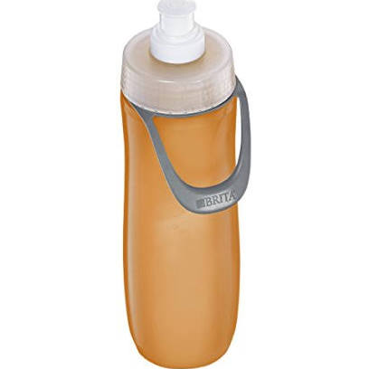 V34001or0 34 Oz Solar Orange Vacuum Insulated Bottle - 3 Finger Grip Lid