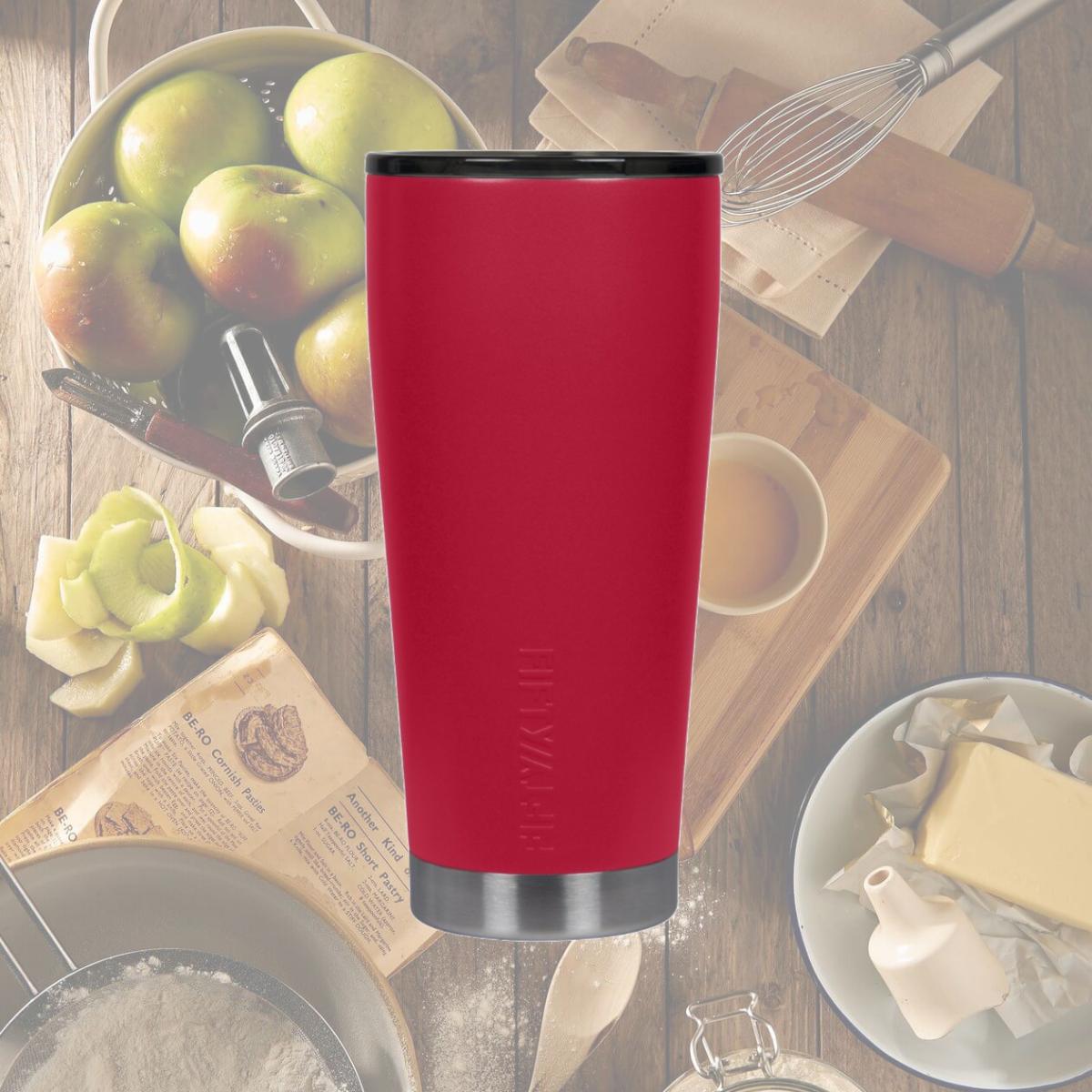 Picture of Icy-Hot Hydration T20000003 20 oz Vacuum-Insulated Tumbler with Smoke Cap, Cherry Red
