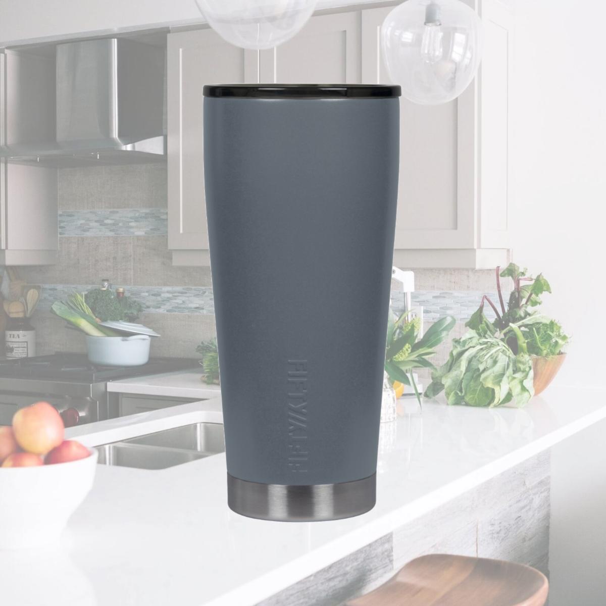 Picture of Icy-Hot Hydration T20000004 20 oz Vacuum-Insulated Tumbler with Smoke Cap, Slate Grey