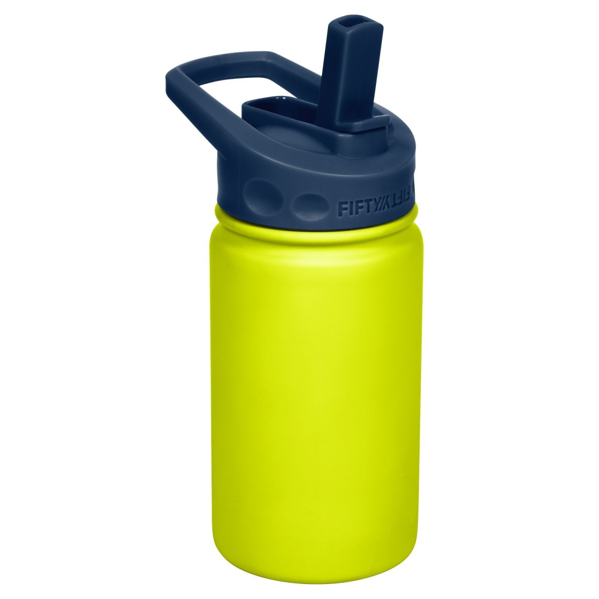 K12000004 12 Oz Double-wall Vacuum-insulated Bottles With Straw Caps, Lime & Navy