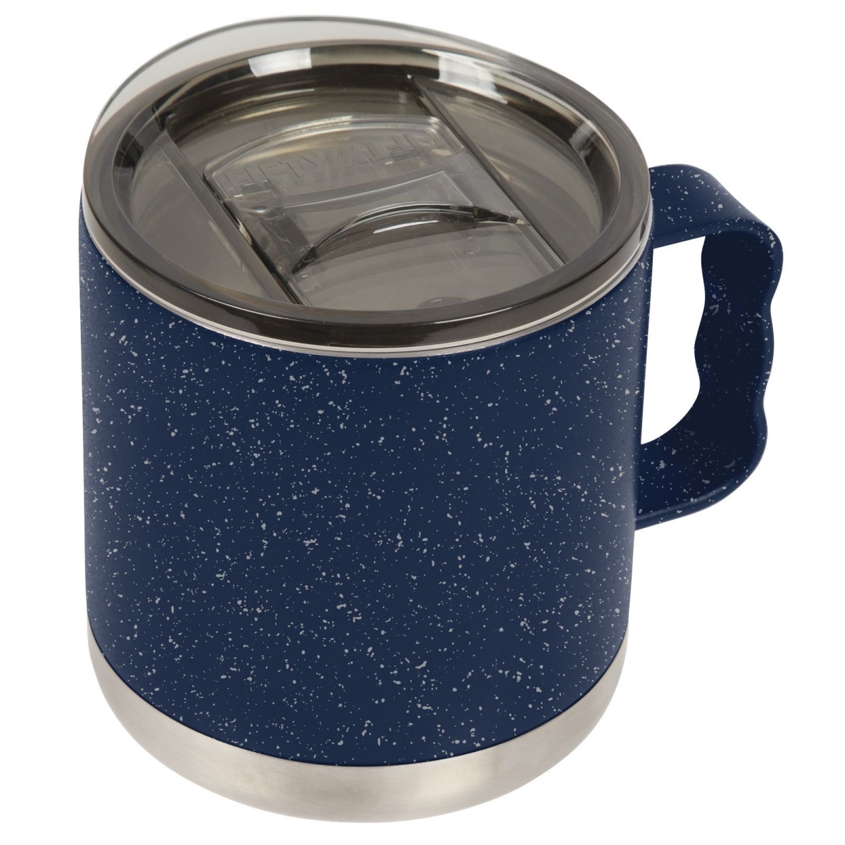 T15000001 15 Oz Double-wall Vacuum Insulated Camp Mugs With Slide Lid, Navy & Speckled