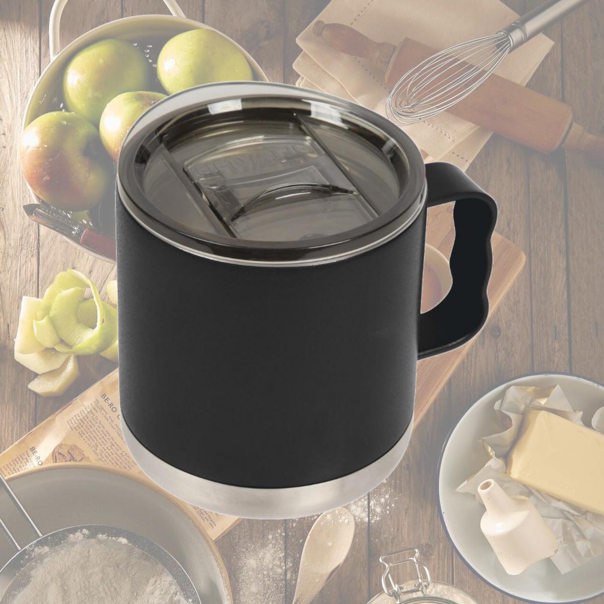 Picture of Icy-Hot Hydration T15000003 15 oz Double-Wall Vacuum Insulated Camp Mugs with Slide Lid, Matte Black
