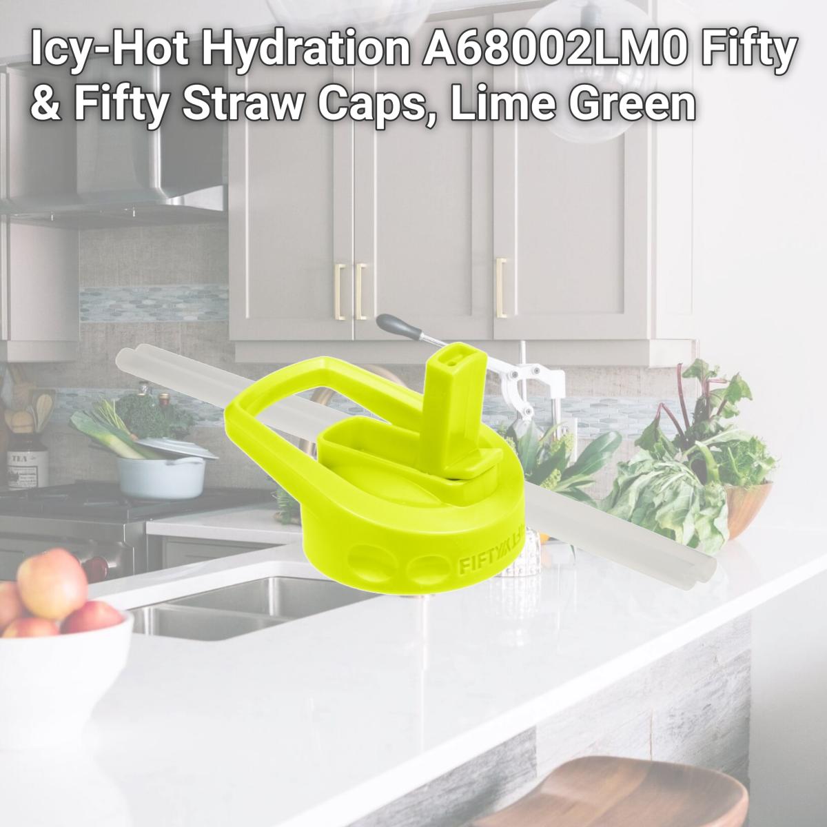 Picture of Icy-Hot Hydration A68002LM0 Fifty & Fifty Straw Caps, Lime Green