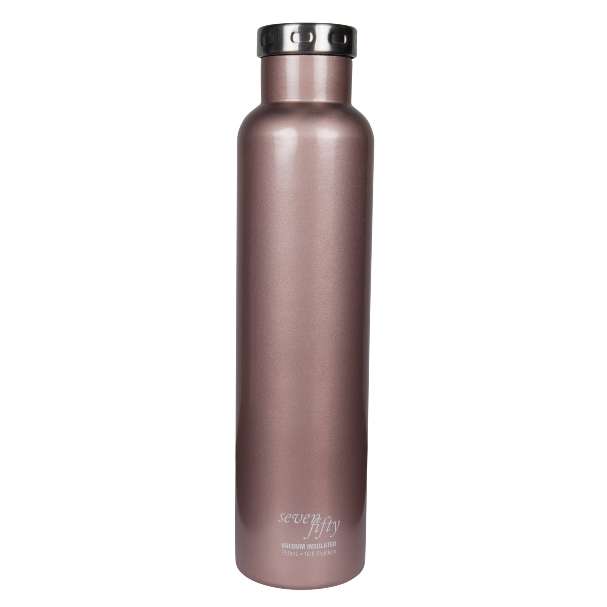 V25001rg0 750 Ml Double-wall Vacuum-insulated Wine Growlers, Rose Gold
