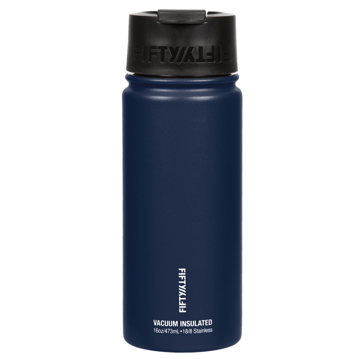 V16003nb0 16 Oz Double-wall Vacuum-insulated Bottles With Flip Cap, Navy Blue