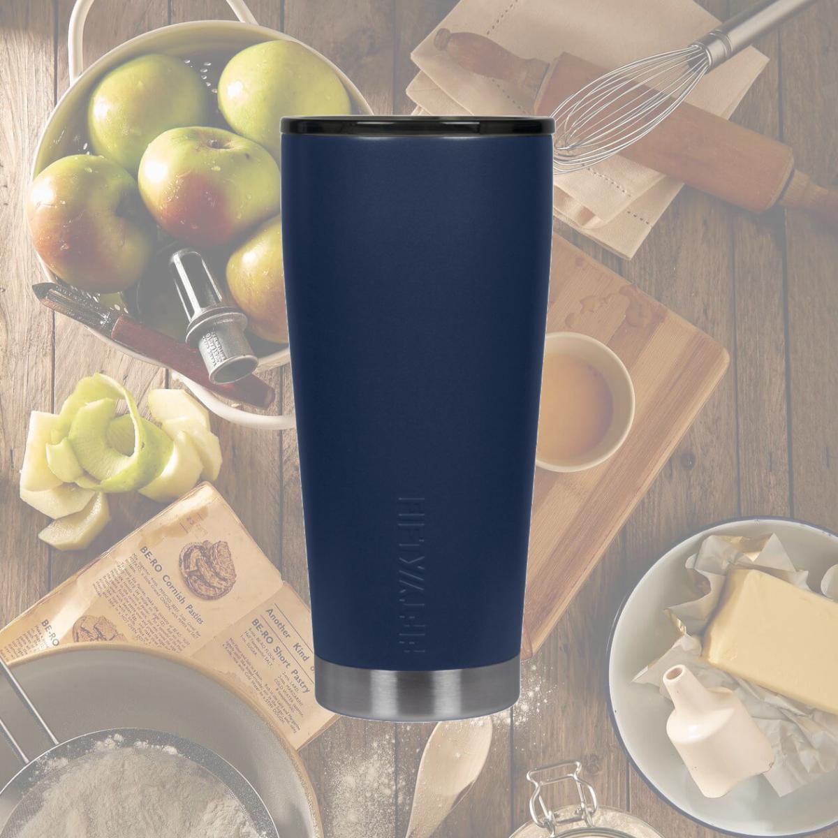 Picture of Icy-Hot Hydration V20004NB0 20 oz Vacuum-Insulated Tumbler with Smoke Cap - Navy Blue