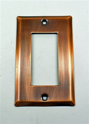 Square Single Gfci Plate, Polished Brass