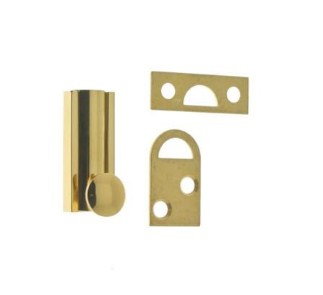 1.5 In. Solid Brass Surface Bolt, Polished Brass