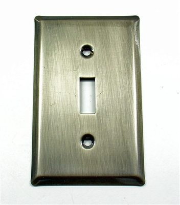 Square Single Switch Plate, Polished Brass
