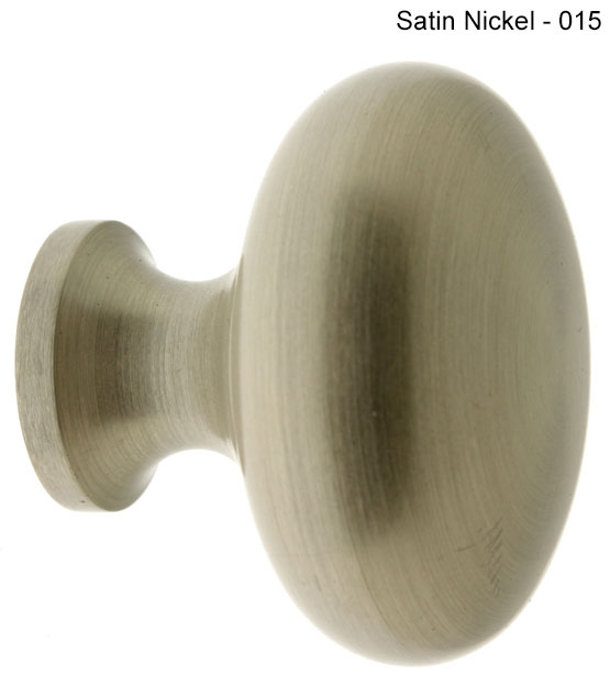 21197-015 1.5 In. Solid Brass Round Knob, Satin Nickel
