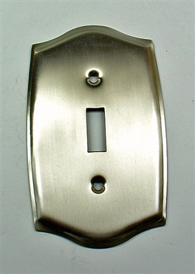 Round Single Switch Plate, Polished Brass
