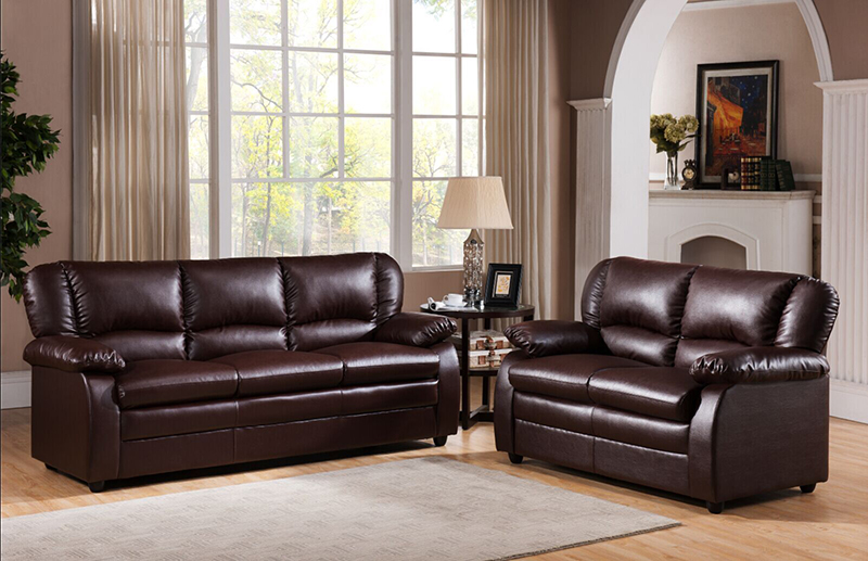 909br-l 36 X 53 X 31 In. Living Room Love Seat - Brown