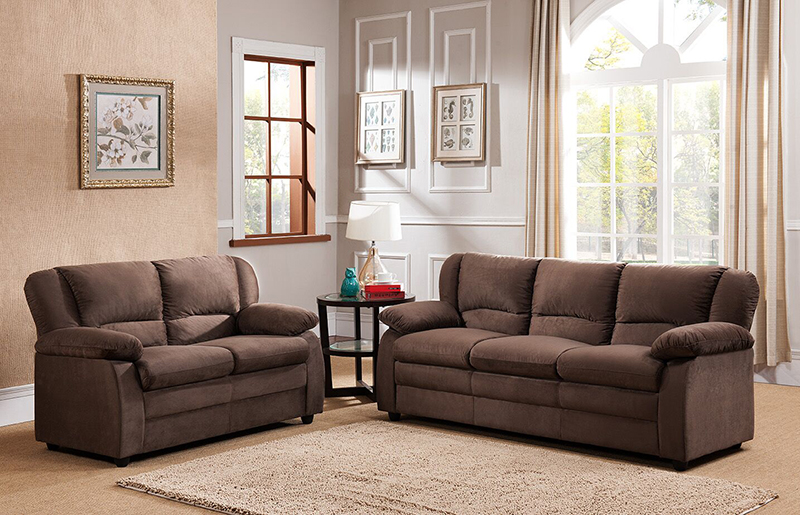 909c-l 36 X 53 X 31 In. Living Room Love Seat - Chocolate