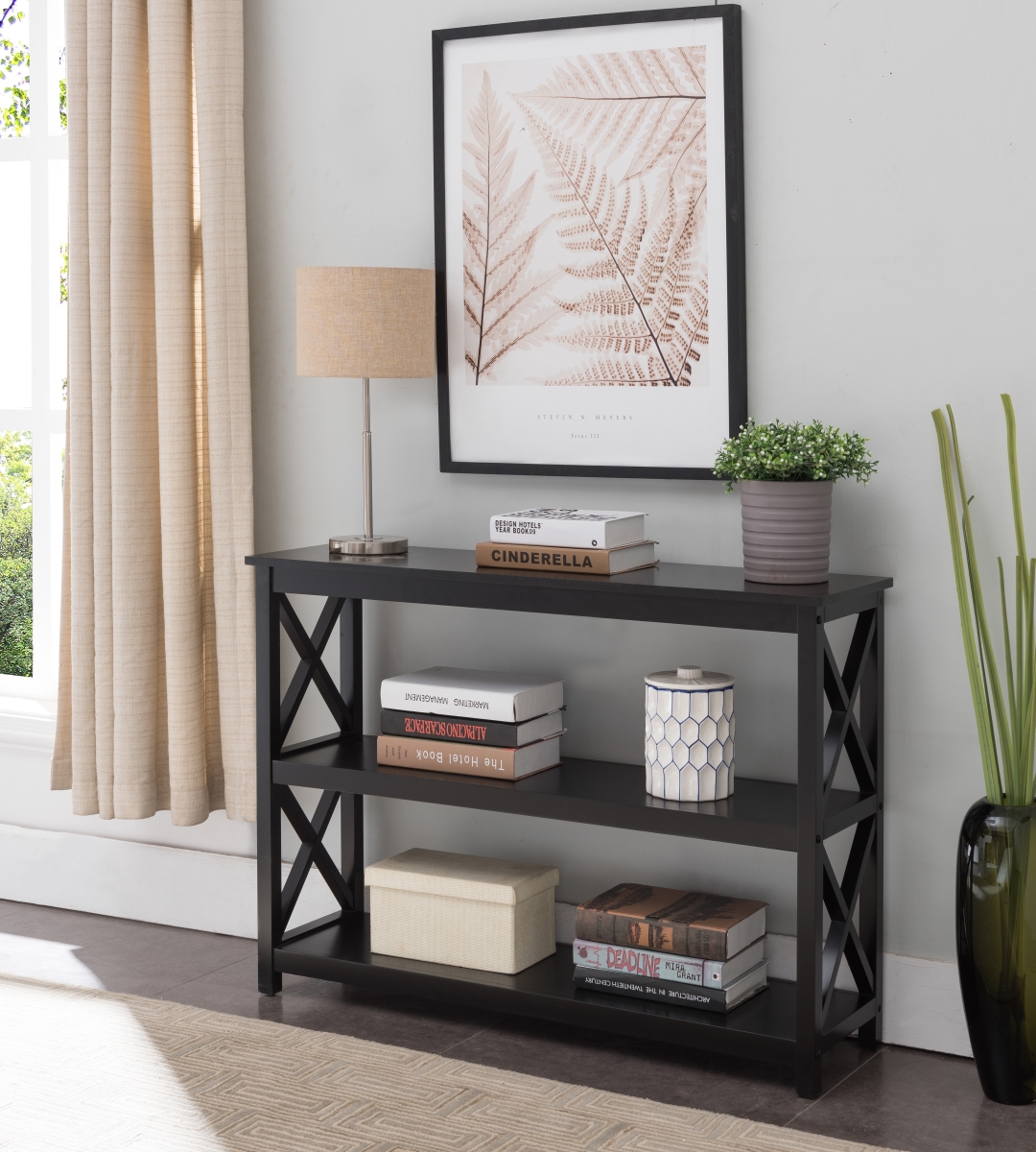 C1406 Console Table - Black, 30 X 42 X 12 In.