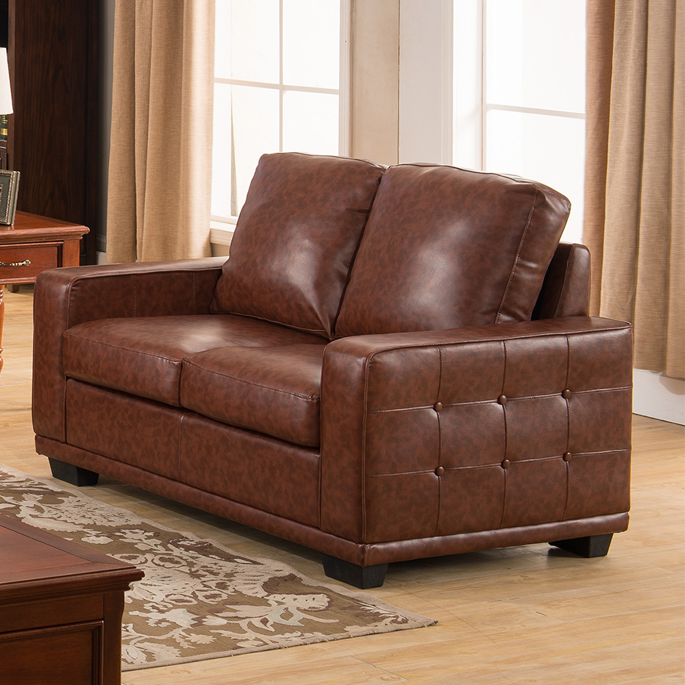 Tristate Apartment Furnishres 74to-l Holt Leather Loveseat - Tobbaco, 37 X 56 X 35 In.