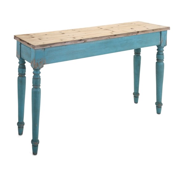 Imax 14099 Claremore Wooden Console Table, Teal
