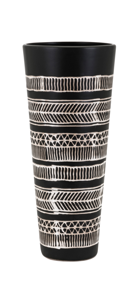 Imax 25752 Ayrton Small Vase, Black