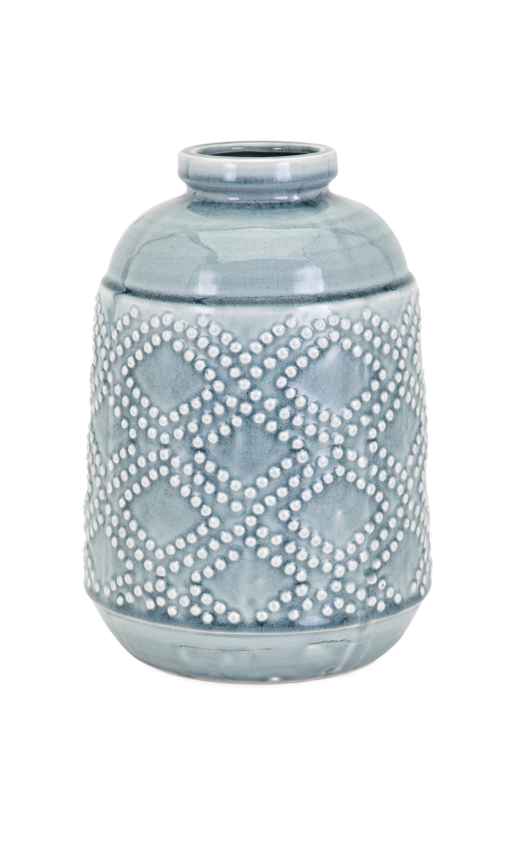 Imax 32137 Felix Ceramic Medium Vase, Blue