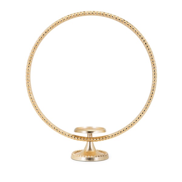 Imax 61471 Trisha Yearwood Luxe Large Ring Candleholder, Gold