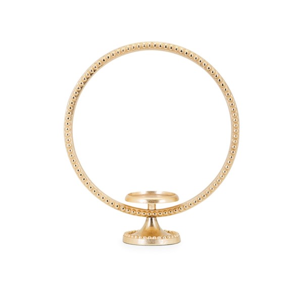Imax 61472 Trisha Yearwood Luxe Small Ring Candleholder, Gold