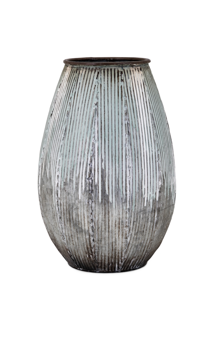 Imax 64498 Robinson Small Metal Vase, Blue
