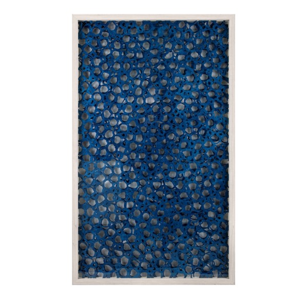 Imax 75049 Anju Paper Art In Shadowbox, Blue
