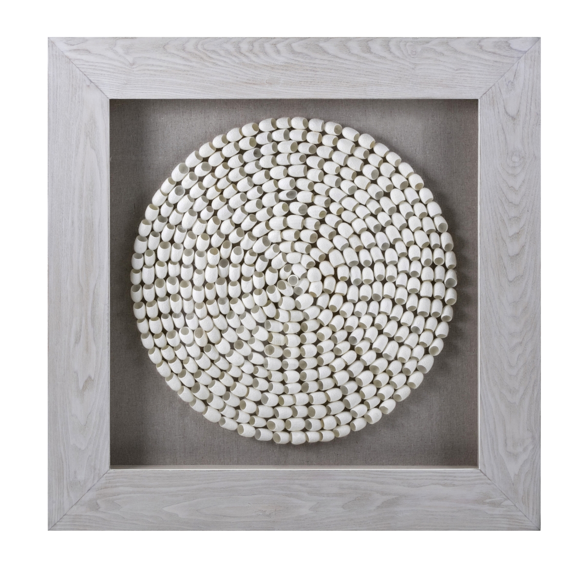Imax 75054 Cocoon Art In Shadowbox, White