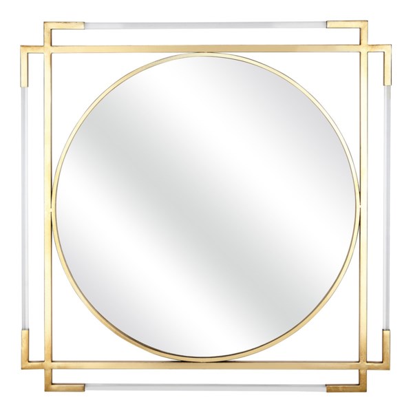 Imax 75163 Verona Acrylic Wall Mirror, Gold