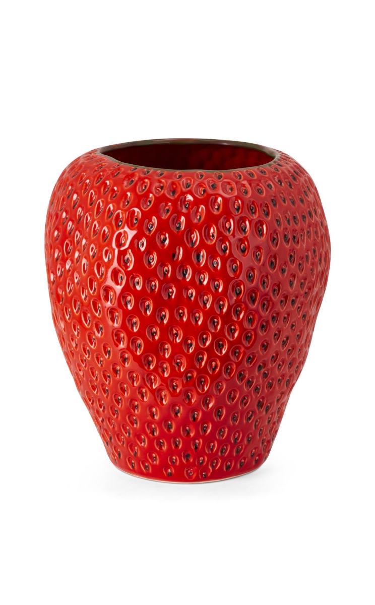 Imax 26601 Strawberry Short Oversized Ceramic Vase